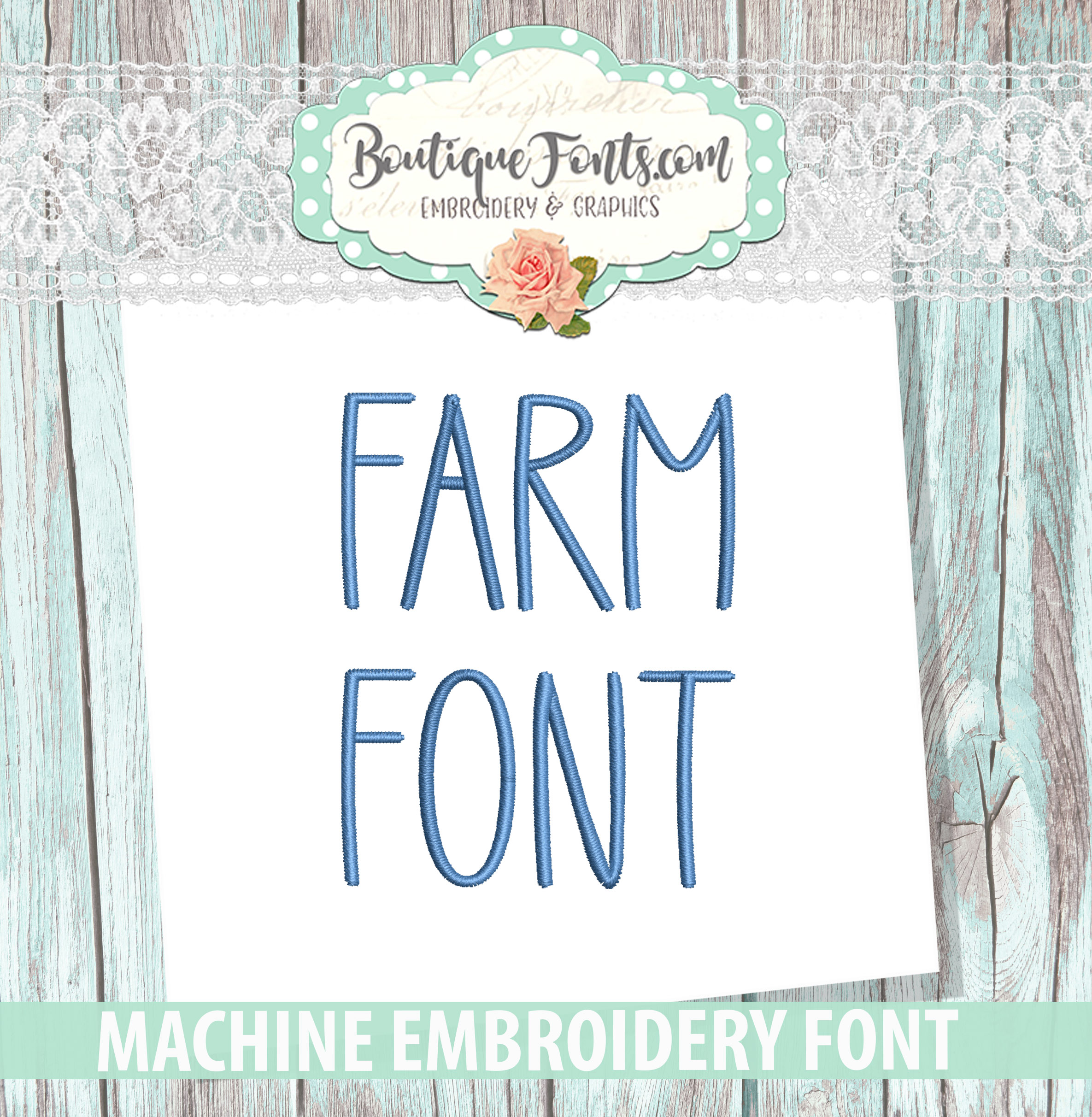 Fonts :: Embroidery Fonts :: Farm Font