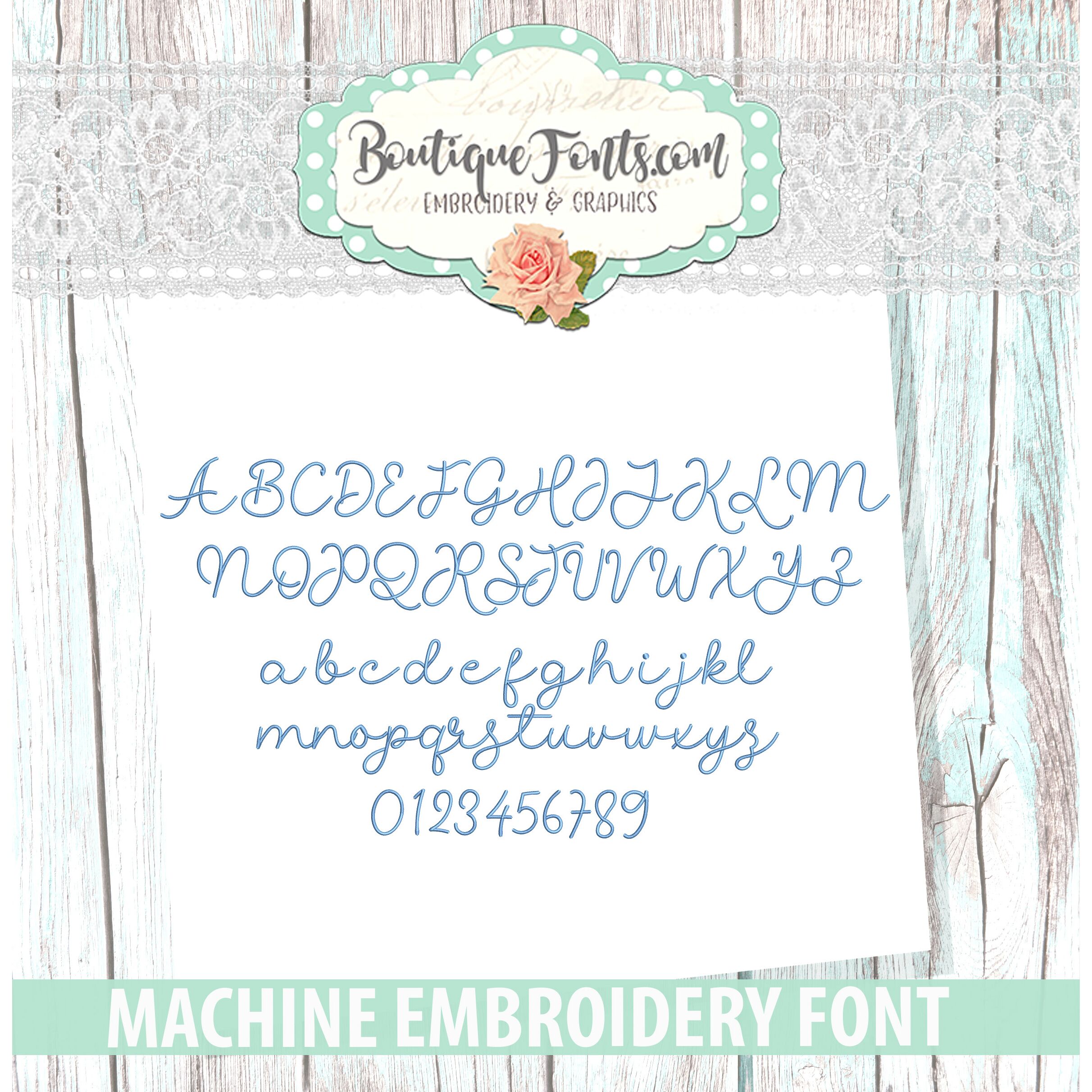 Fonts :: Embroidery Fonts :: Berkley Kate Font