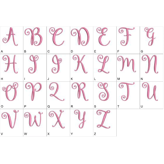 Fonts :: Monogram Fonts :: Curly Monogram Font